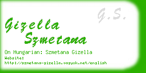 gizella szmetana business card